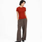 Ultra - Soft Wool Tee - Scarlet - G R A Y E