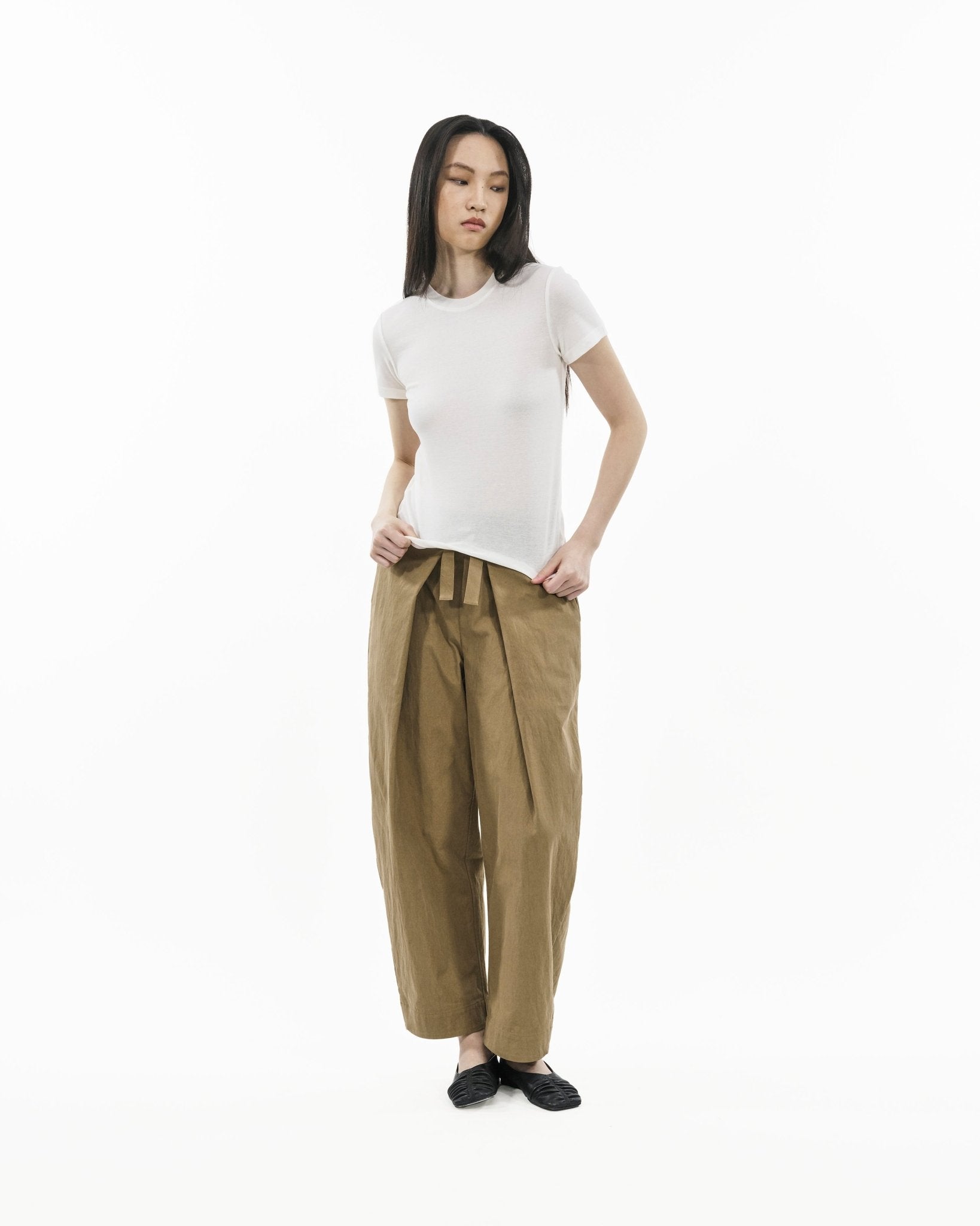 Ultra - Soft Wool Tee - White - G R A Y E