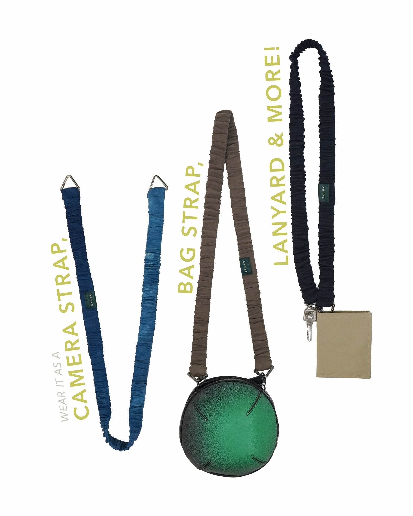 Upcycled Elasticated Strap - G R A Y E