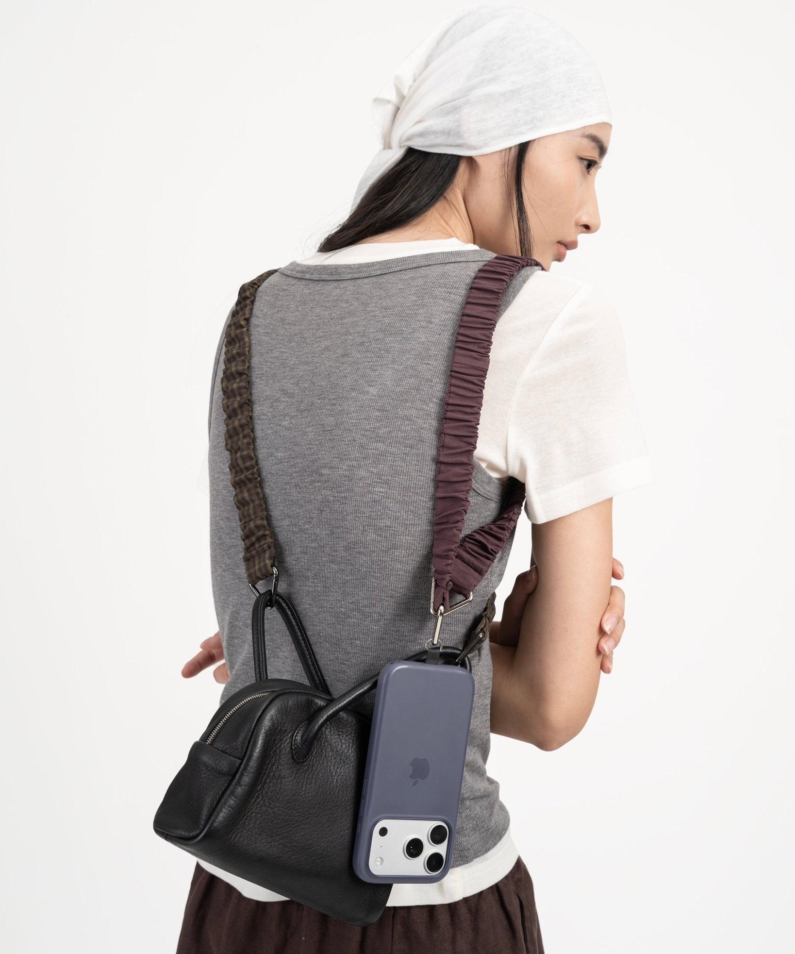 Upcycled Elasticated Strap - G R A Y E