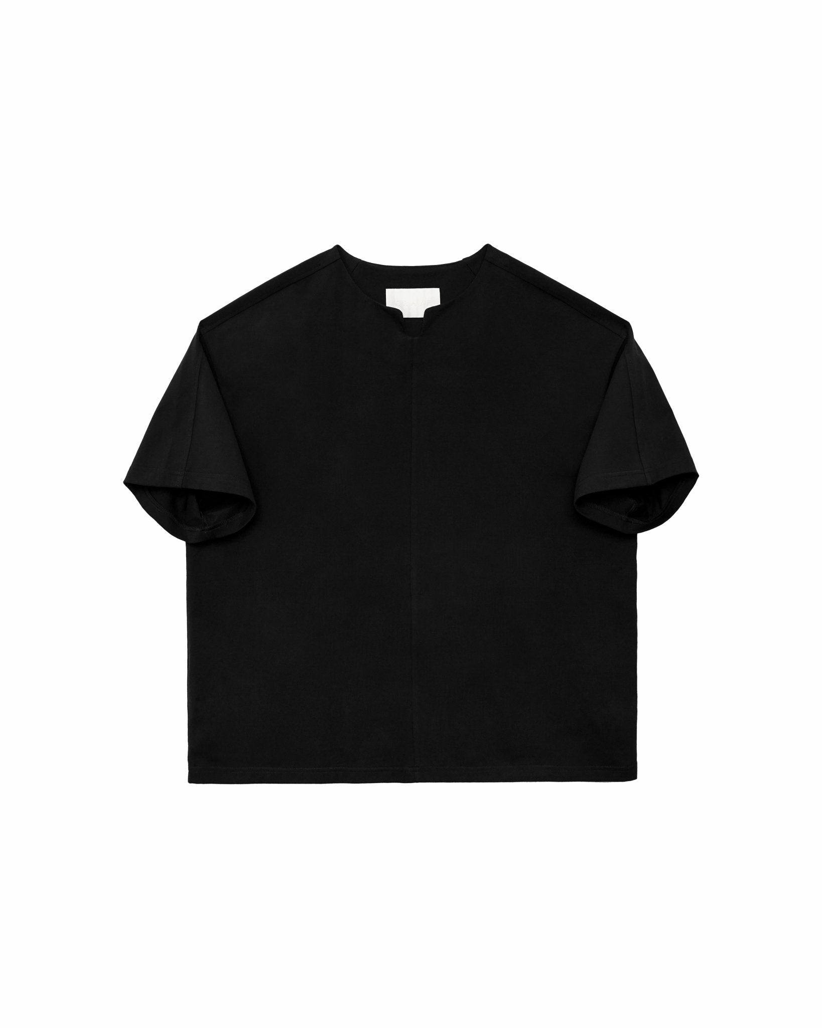 V Placket Tee 2.0 - Black - G R A Y E