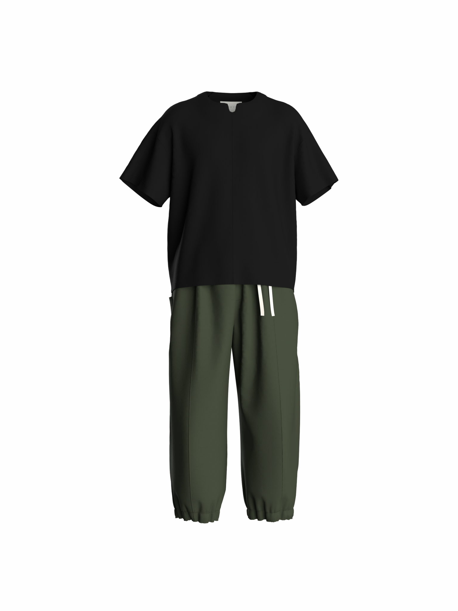 V Placket Tee 2.0 - Black - G R A Y E