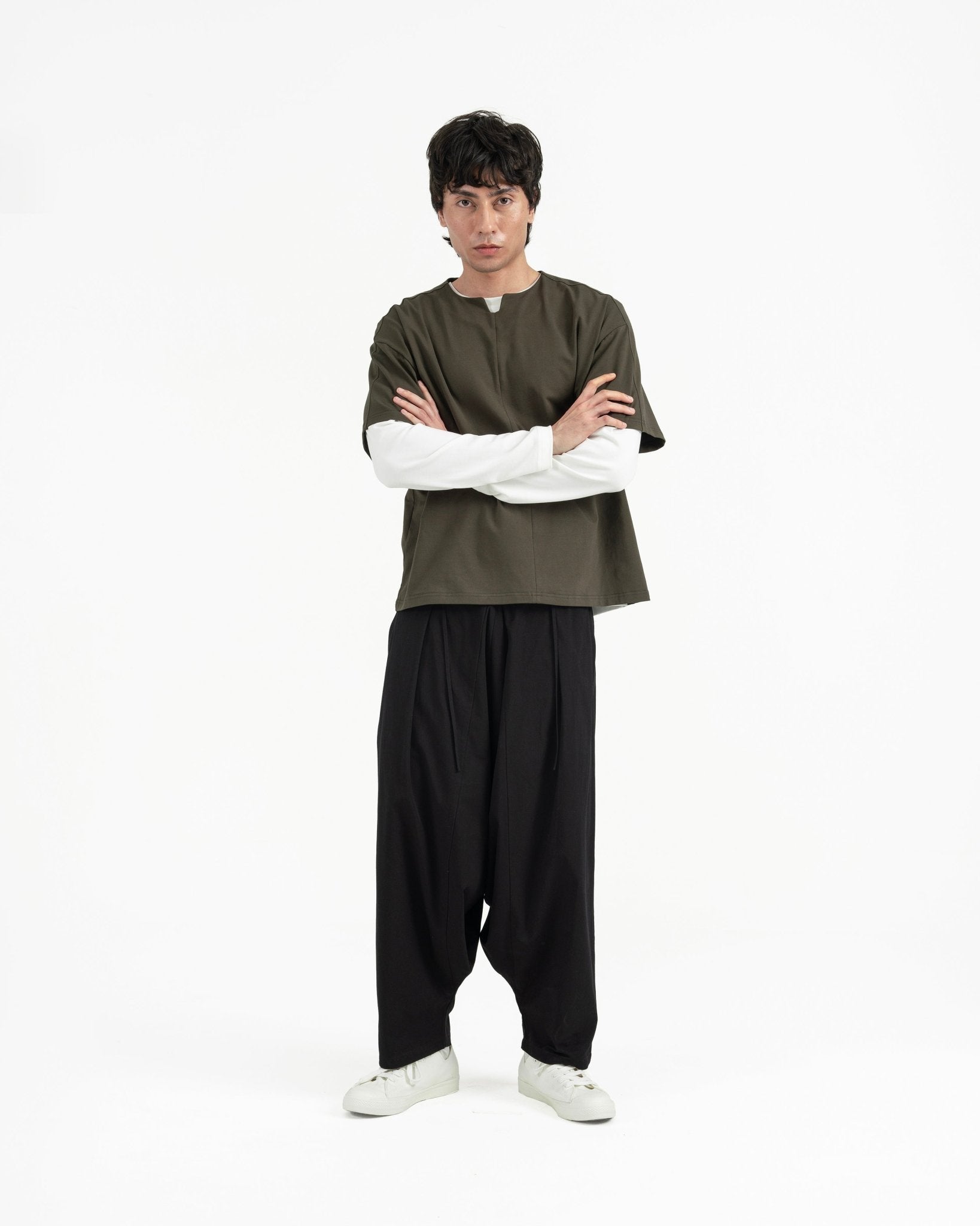V Placket Tee 2.0 - Olive - G R A Y E