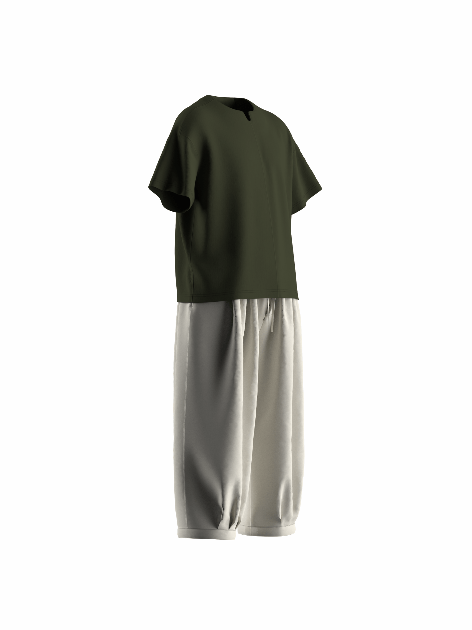 V Placket Tee 2.0 - Olive - G R A Y E