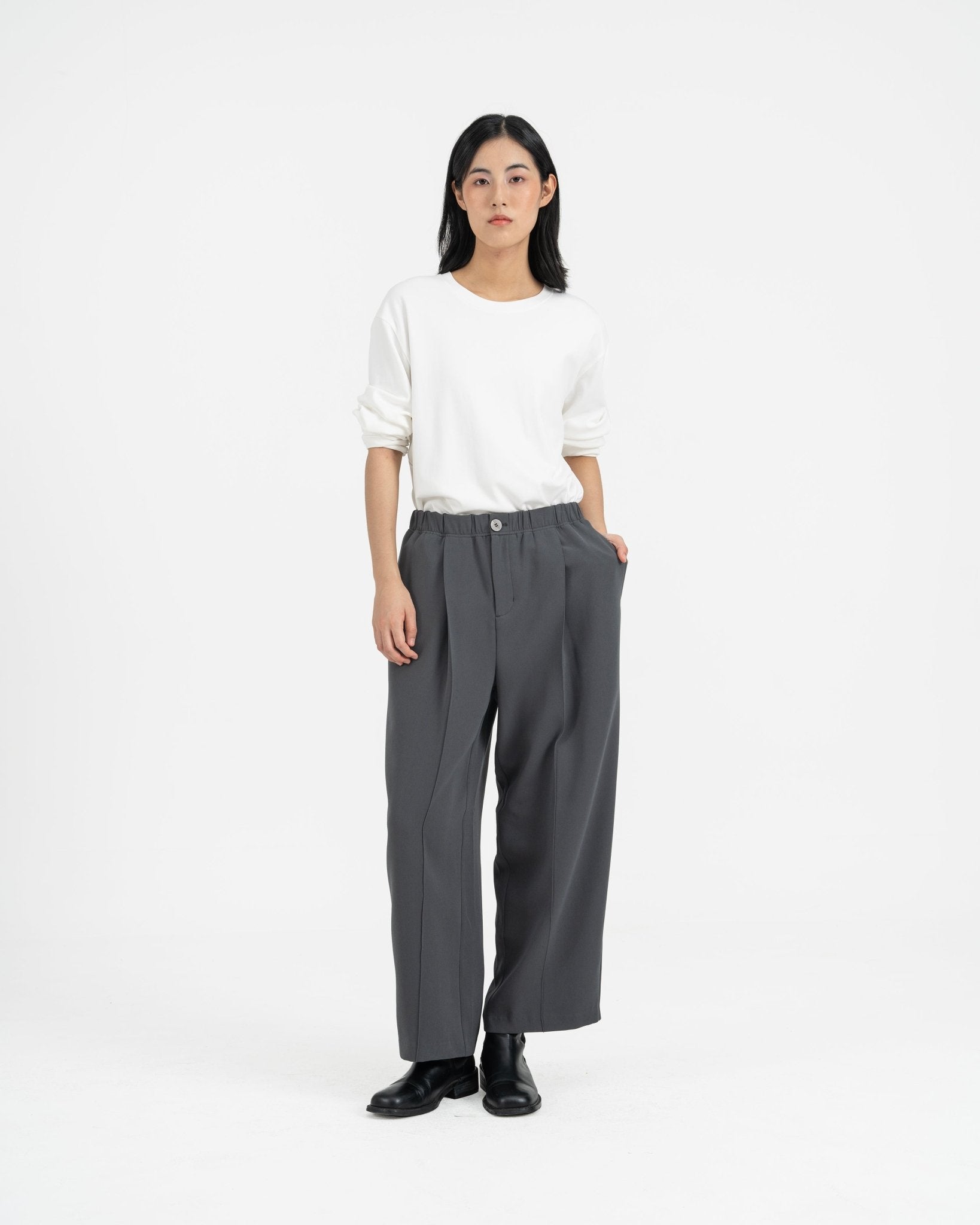Wayfarer Tailored Pants - Fog Gray - G R A Y E