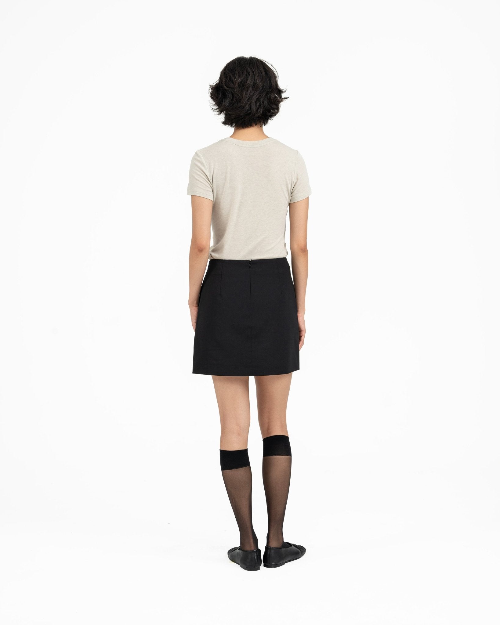 Wool Mini Skirt - G R A Y E