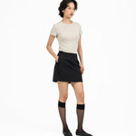 Wool Mini Skirt - G R A Y E