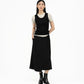 Wrap - over Midi Skirt - Black - G R A Y E