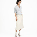 Wrap - Over Midi Skirt - Off White - G R A Y E