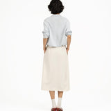 Wrap - Over Midi Skirt - Off White - G R A Y E