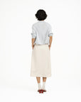 Wrap - Over Midi Skirt - Off White - G R A Y E