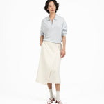 Wrap - Over Midi Skirt - Off White - G R A Y E