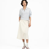 Wrap - Over Midi Skirt - Off White - G R A Y E