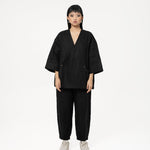 Wrapped Button Kimono - G R A Y E