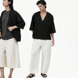 Wrapped Button Kimono - G R A Y E