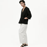 Wrapped Button Kimono - G R A Y E