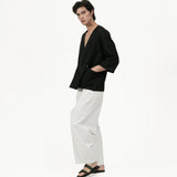 Wrapped Button Kimono - G R A Y E