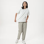 Cupro Tee - Melange White - G R A Y E