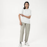 Cupro Tee - Melange White - G R A Y E