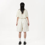 Drawstring Balloon Cargo Shorts - Natural - G R A Y E