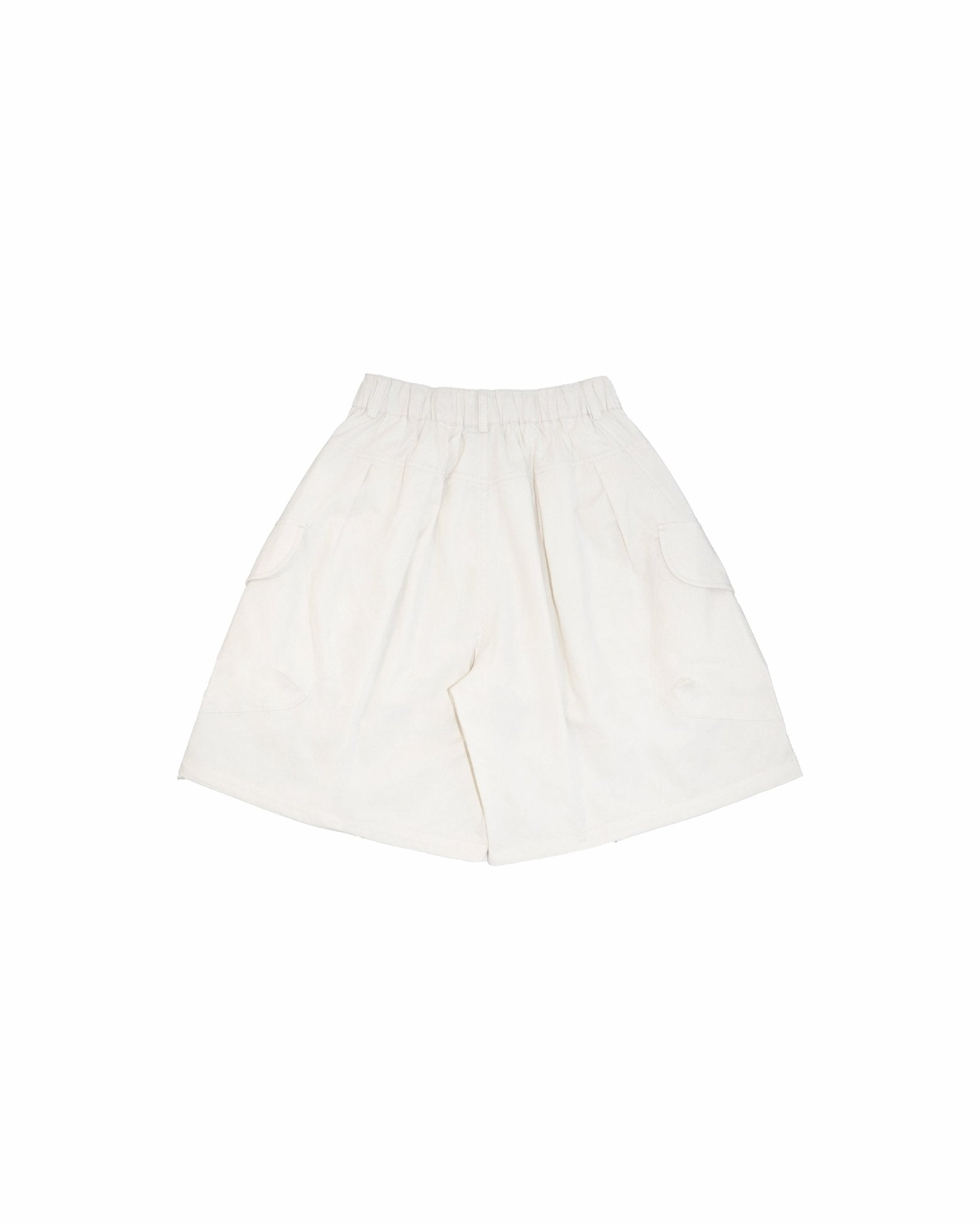 Drawstring Balloon Cargo Shorts - Natural - G R A Y E