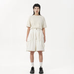Drawstring Balloon Cargo Shorts - Natural - G R A Y E