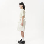 Drawstring Balloon Cargo Shorts - Natural - G R A Y E
