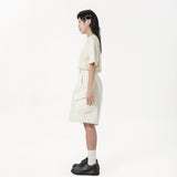 Drawstring Balloon Cargo Shorts - Natural - G R A Y E