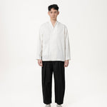 High Collar Shān - White - G R A Y E