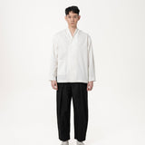 High Collar Shān - White - G R A Y E