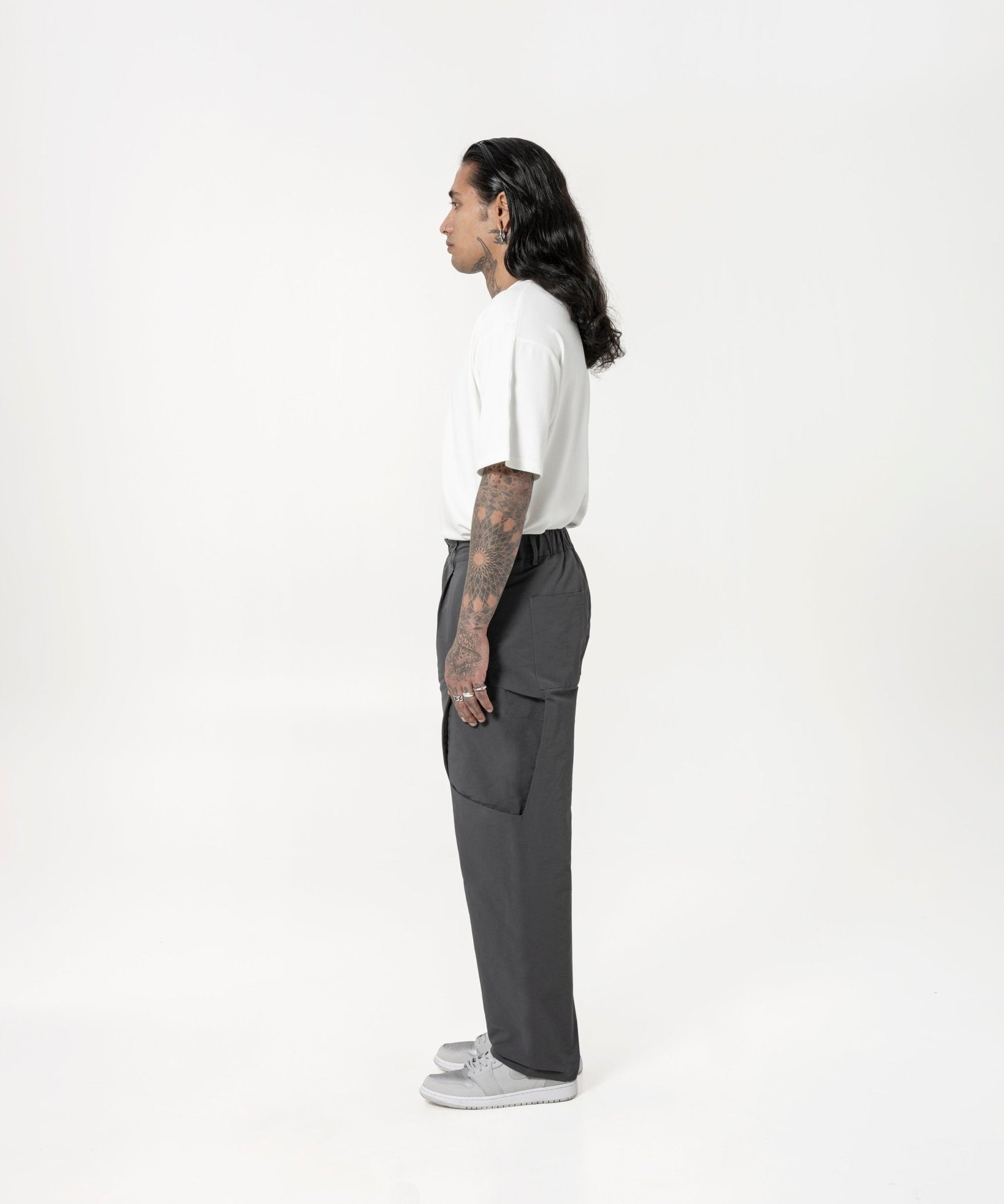 Inverse Cargo Trousers - Graphite - G R A Y E
