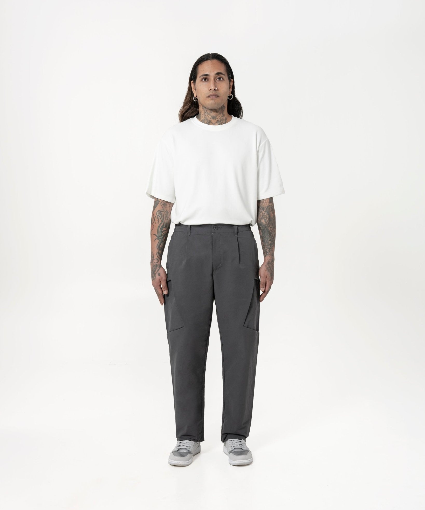 Inverse Cargo Trousers - Graphite - G R A Y E