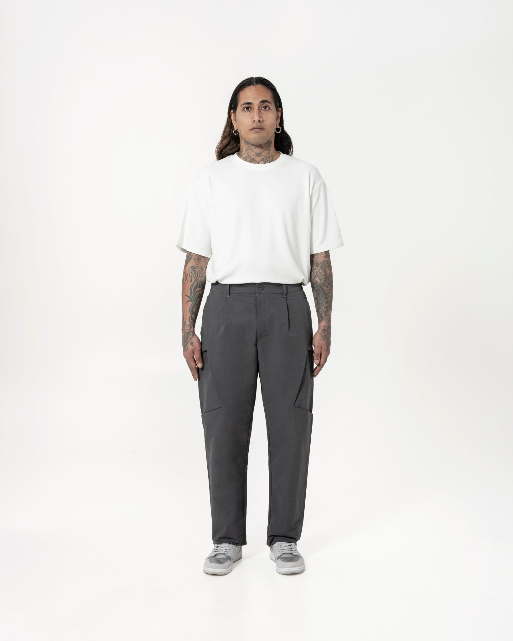 Inverse Cargo Trousers - Graphite - G R A Y E