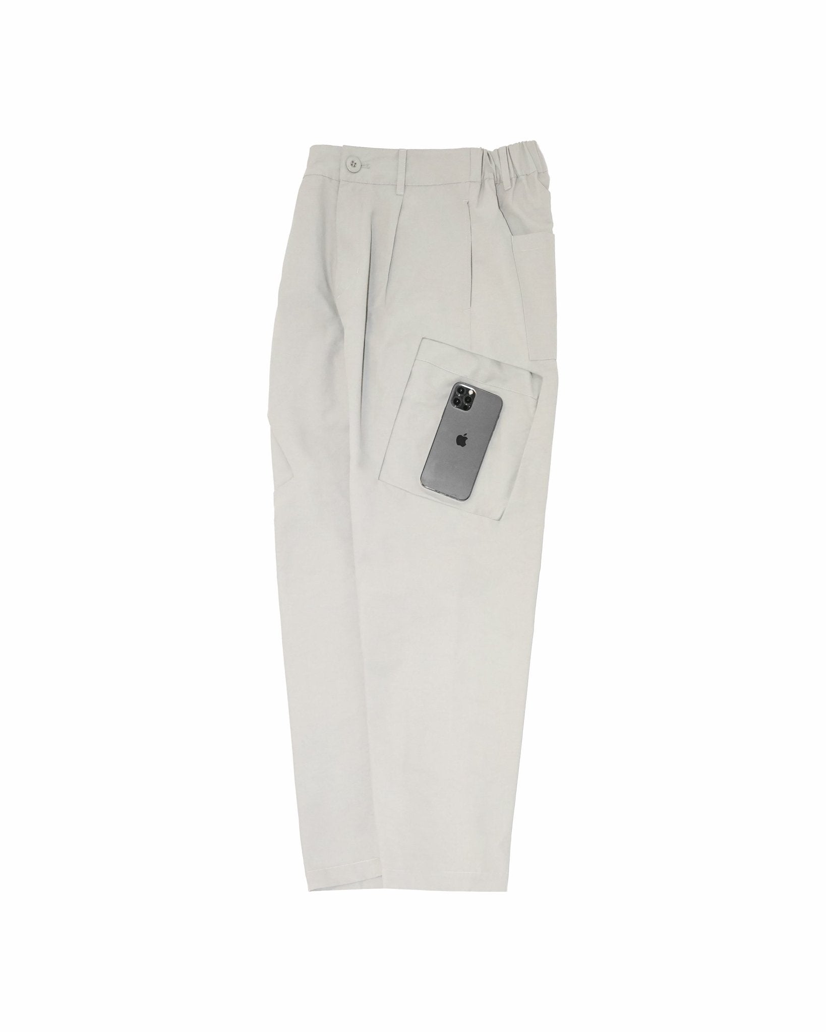 Inverse Cargo Trousers - Steel - G R A Y E