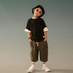 Kid's Cupro Tee - Black - G R A Y E