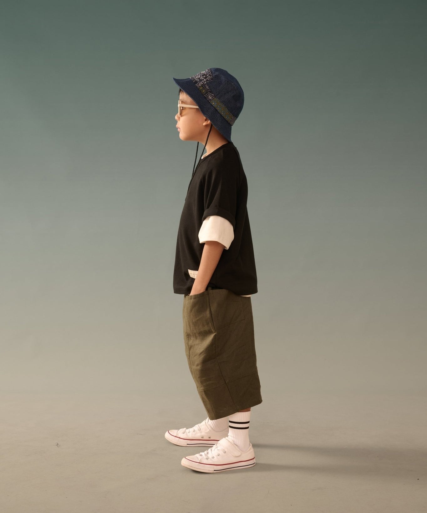 Kid's Cupro Tee - Black - G R A Y E