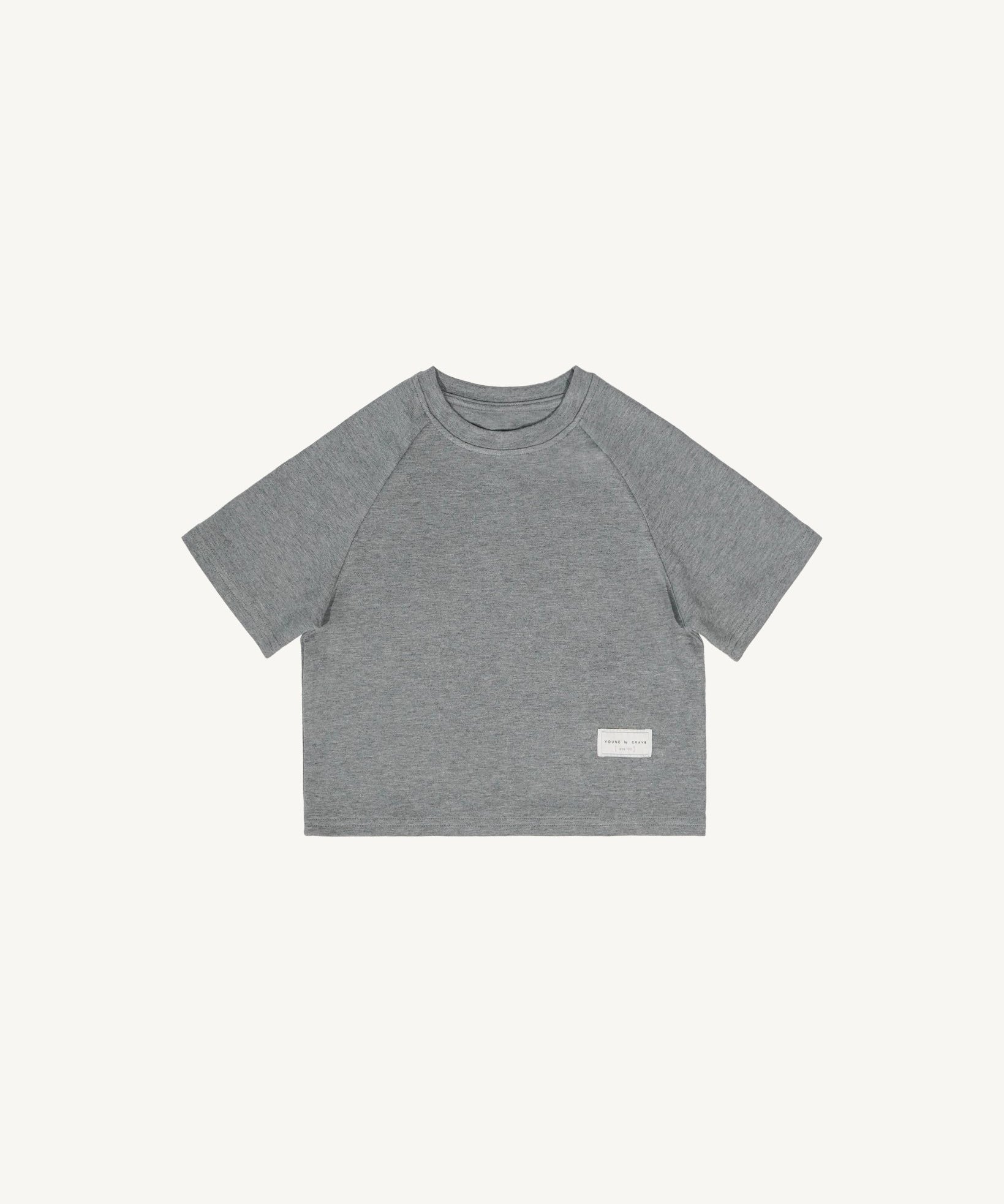 Kid's Cupro Tee - Melange Gray - G R A Y E