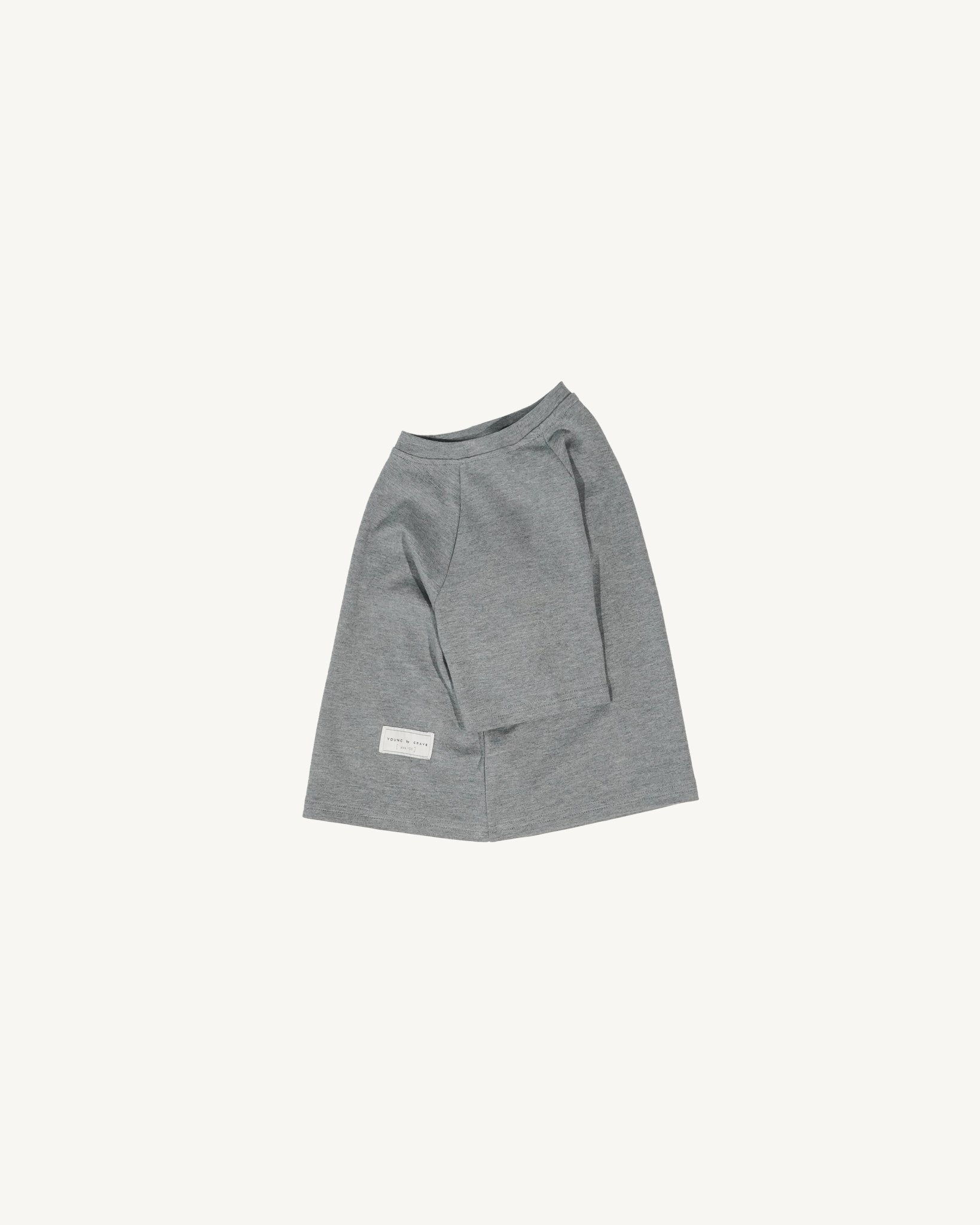 Kid's Cupro Tee - Melange Gray - G R A Y E