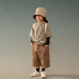 Kid's Cupro Tee - Melange Gray - G R A Y E