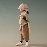 Kid's Cupro Tee - Melange Gray - G R A Y E