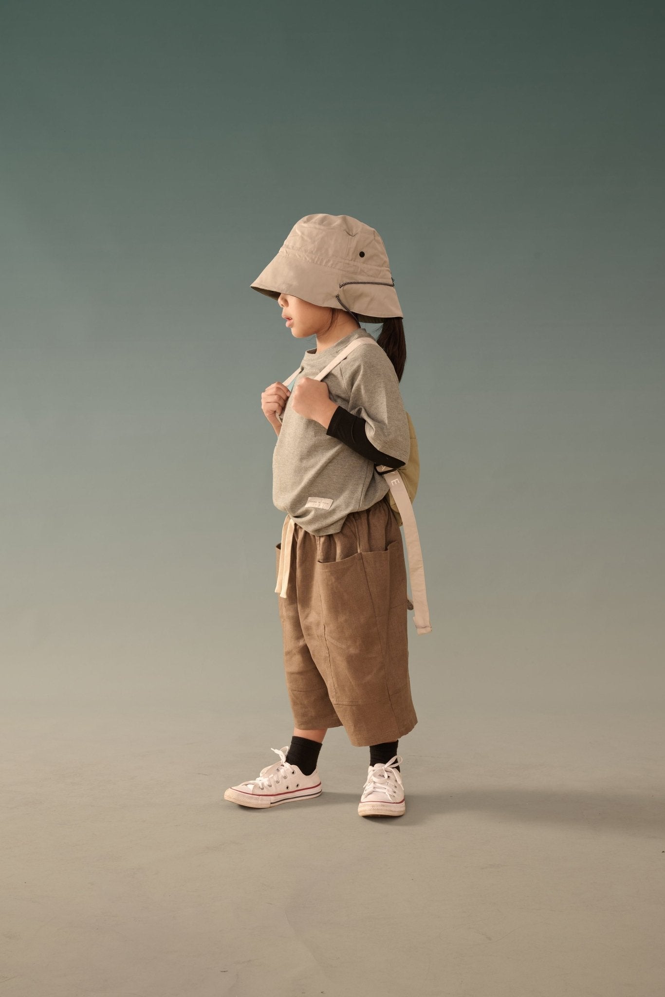 Kid's Cupro Tee - Melange Gray - G R A Y E