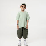 Kid's Cupro Tee - Pistachio Green - G R A Y E