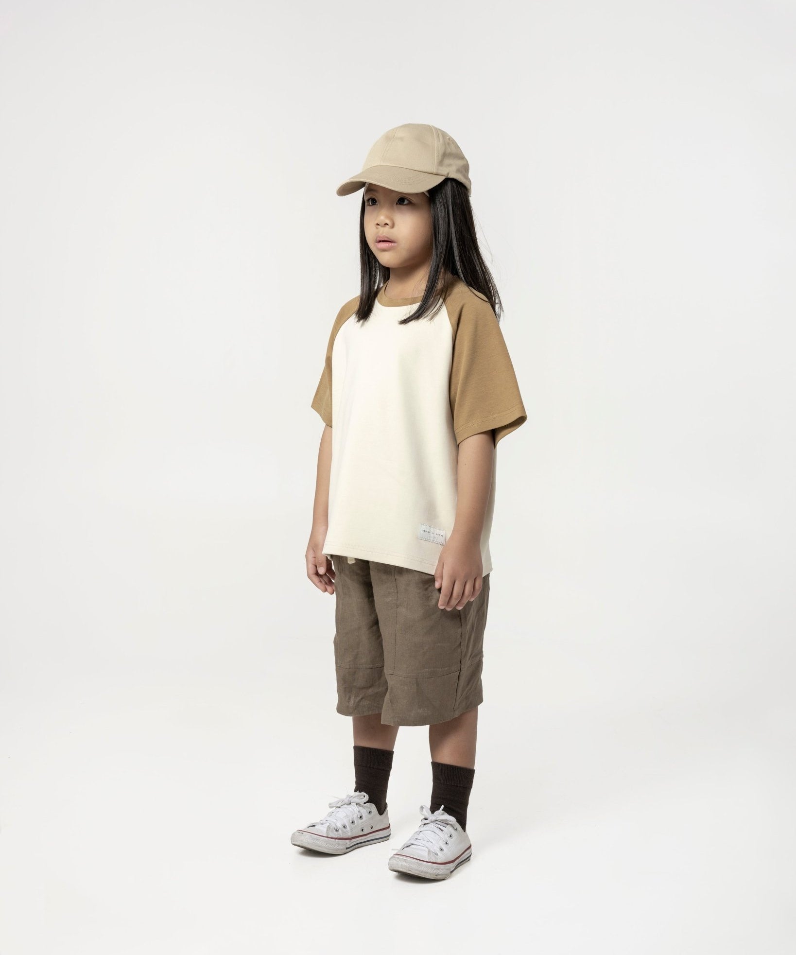 Kid's Cupro Tee - Sand - G R A Y E