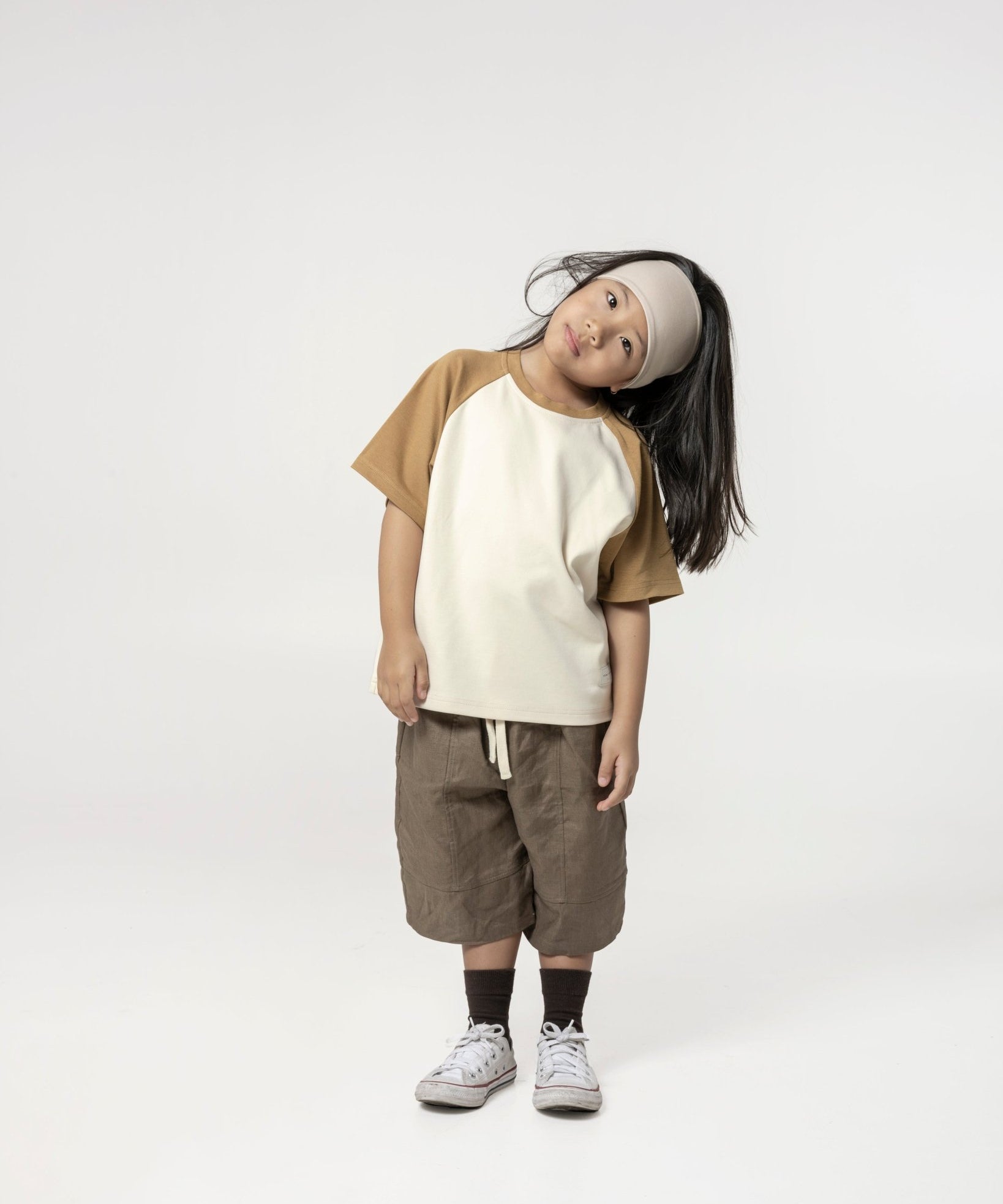 Kid's Cupro Tee - Sand - G R A Y E
