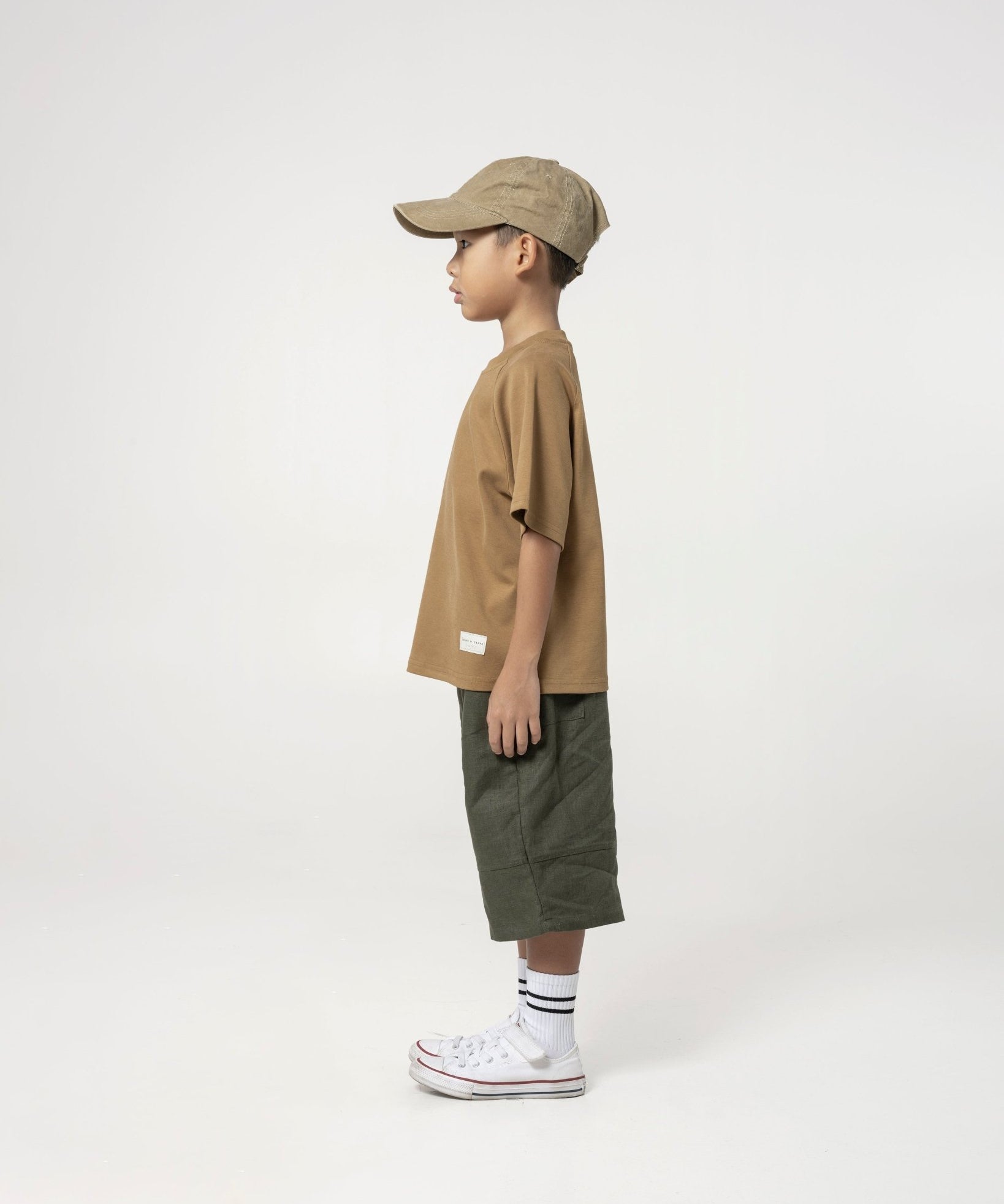 Kid's Cupro Tee - Sepia Brown - G R A Y E