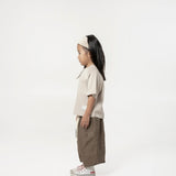 Kid's Cupro Tee - Stone - G R A Y E