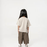 Kid's Cupro Tee - Stone - G R A Y E