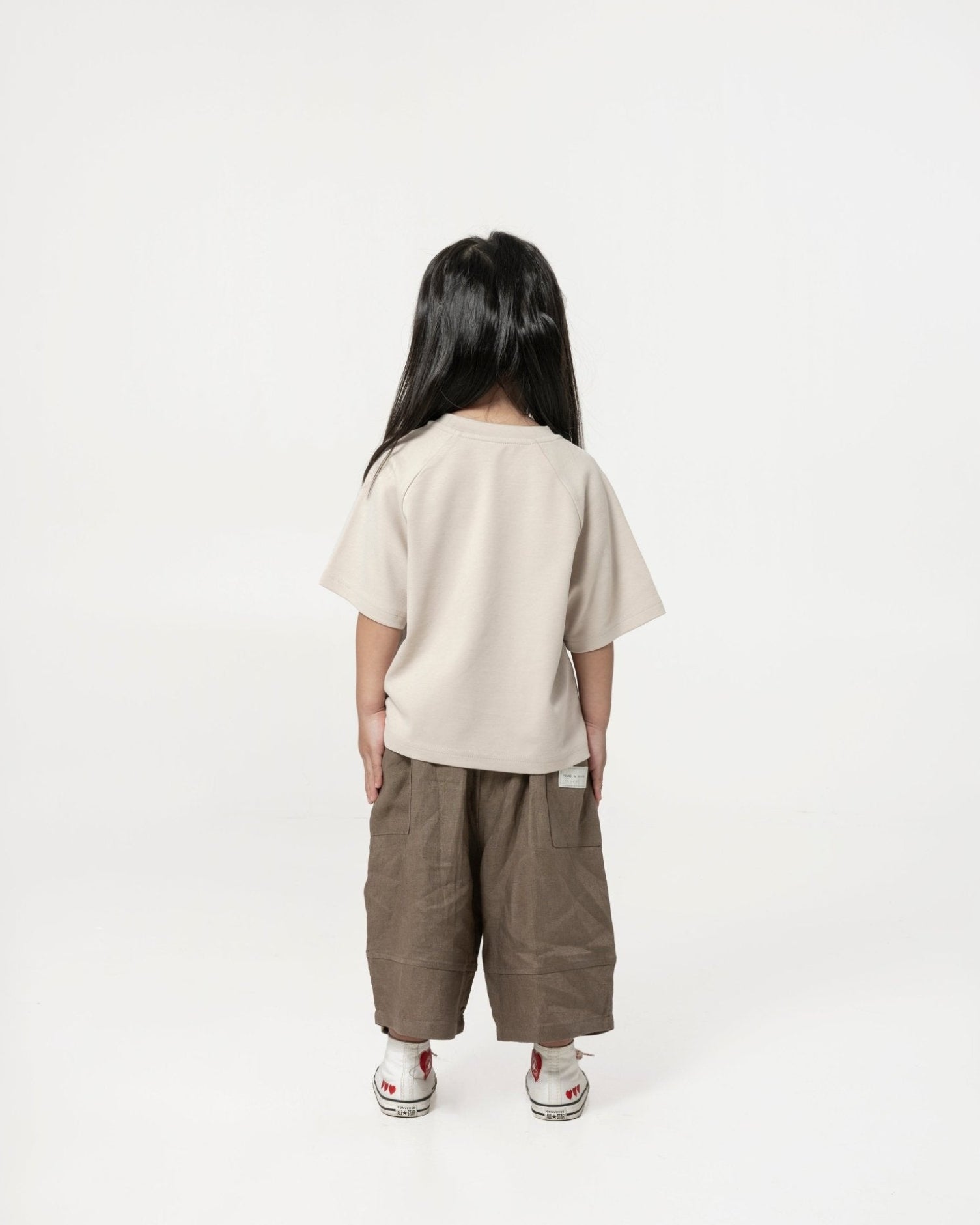 Kid's Cupro Tee - Stone - G R A Y E