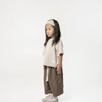 Kid's Cupro Tee - Stone - G R A Y E