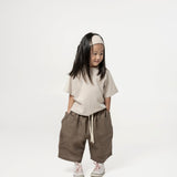 Kid's Cupro Tee - Stone - G R A Y E